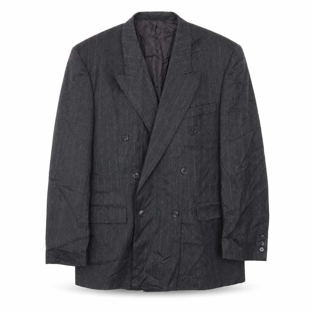 Front view of HUTTONS men’s black jacket blazer, size 38