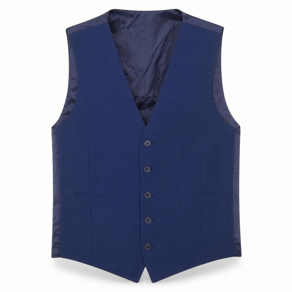 M&S Mens Blue   Jacket Suit Waistcoat Size M