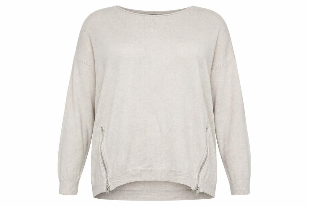 Front view of Primark women’s beige jumper, size UK 10