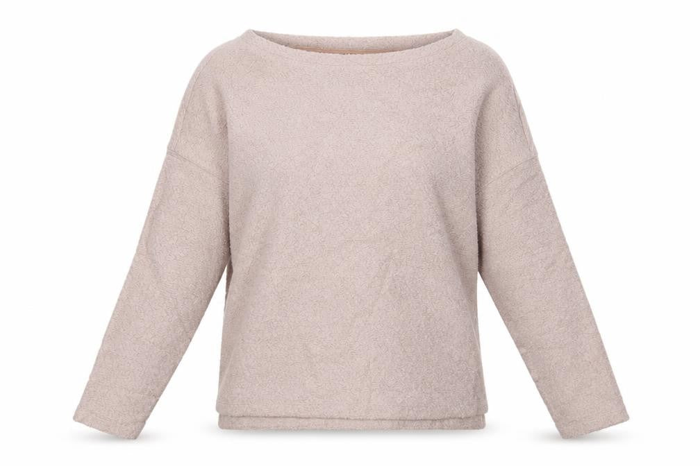 Front view of Marks & Spencer women’s pink jumper, size UK 12