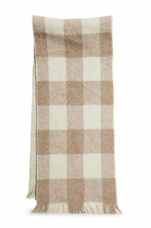 Preworn Girls Brown Check  Scarf Scarves & Wraps Size Regular