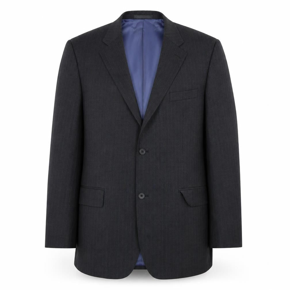 greenwood Mens Grey Striped  Jacket Suit Jacket Size XL