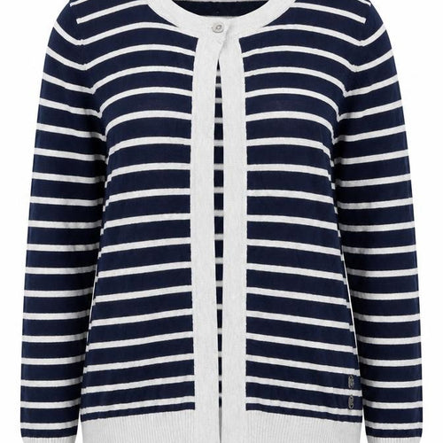 InTown Womens Blue Striped  Cardigan Jumper Size S