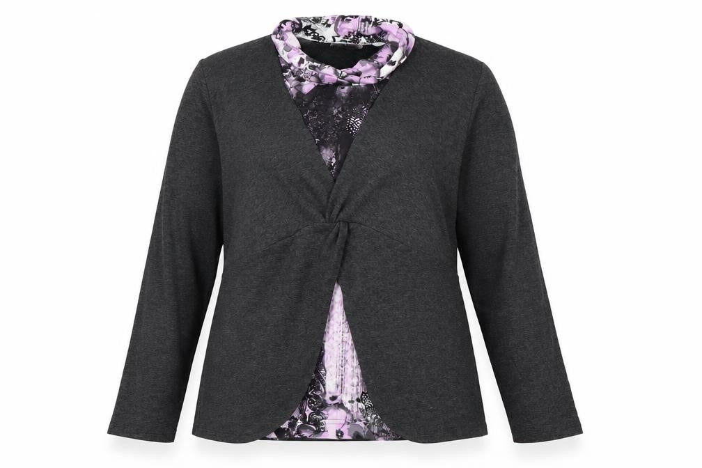 Front view of Rabe women’s grey jumper, size UK 40