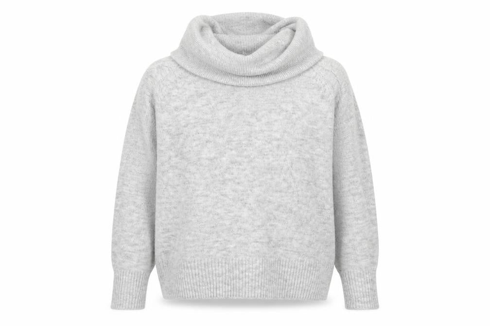 Front view of H&M women’s grey jumper, size S