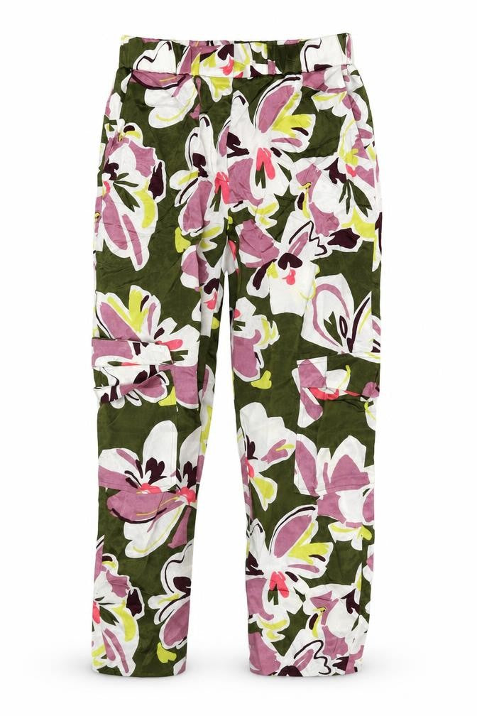 Autograph Womens Multicoloured Floral  Cargo Trousers Size 6 L27 in