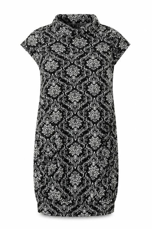 Front view of Apricot women’s black jumper dress, size UK 8