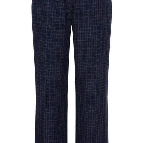 Marks and Spencer Womens Blue Check  Trousers  Size 14 L28 in