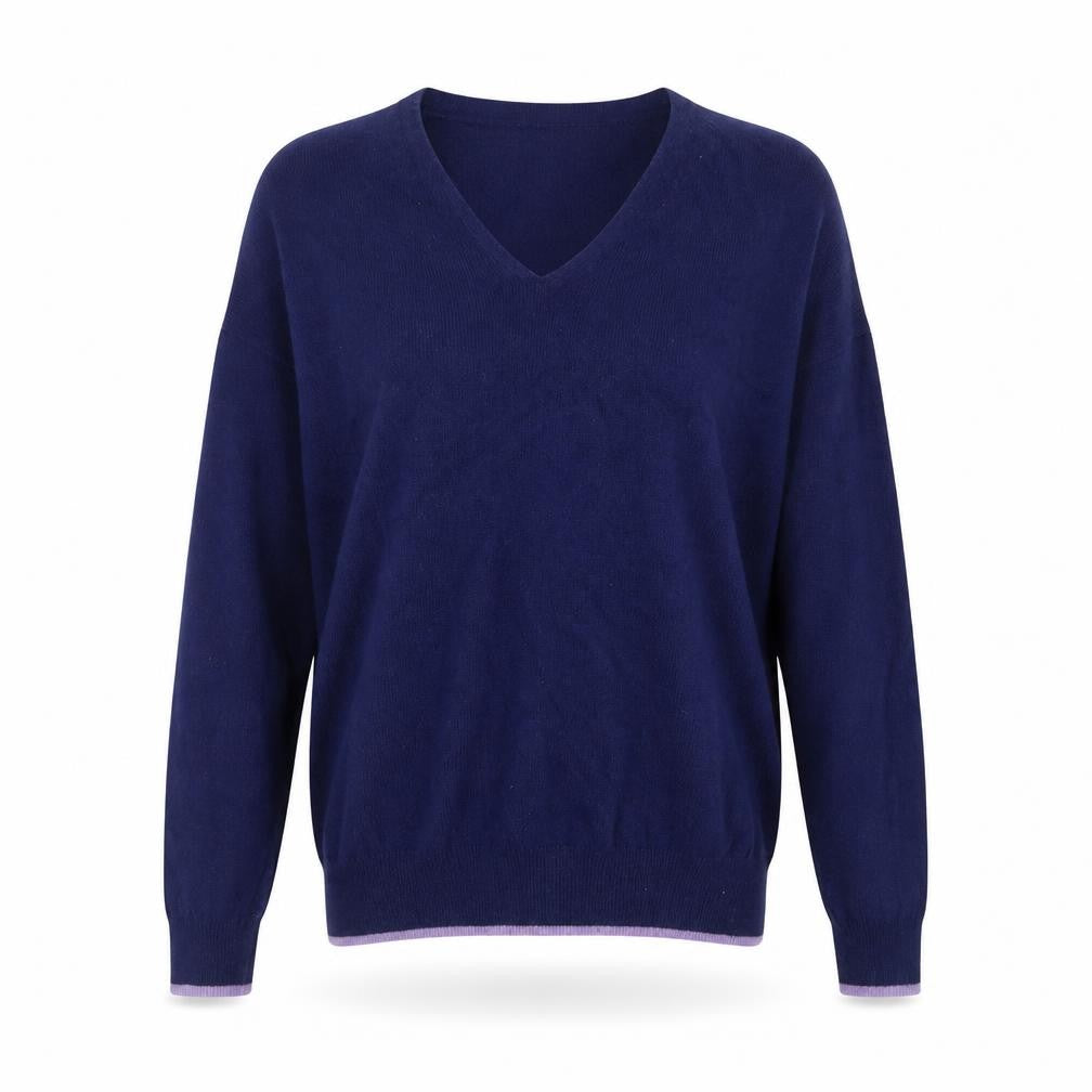 Front view of ASOS women’s blue jumper, size UK 8