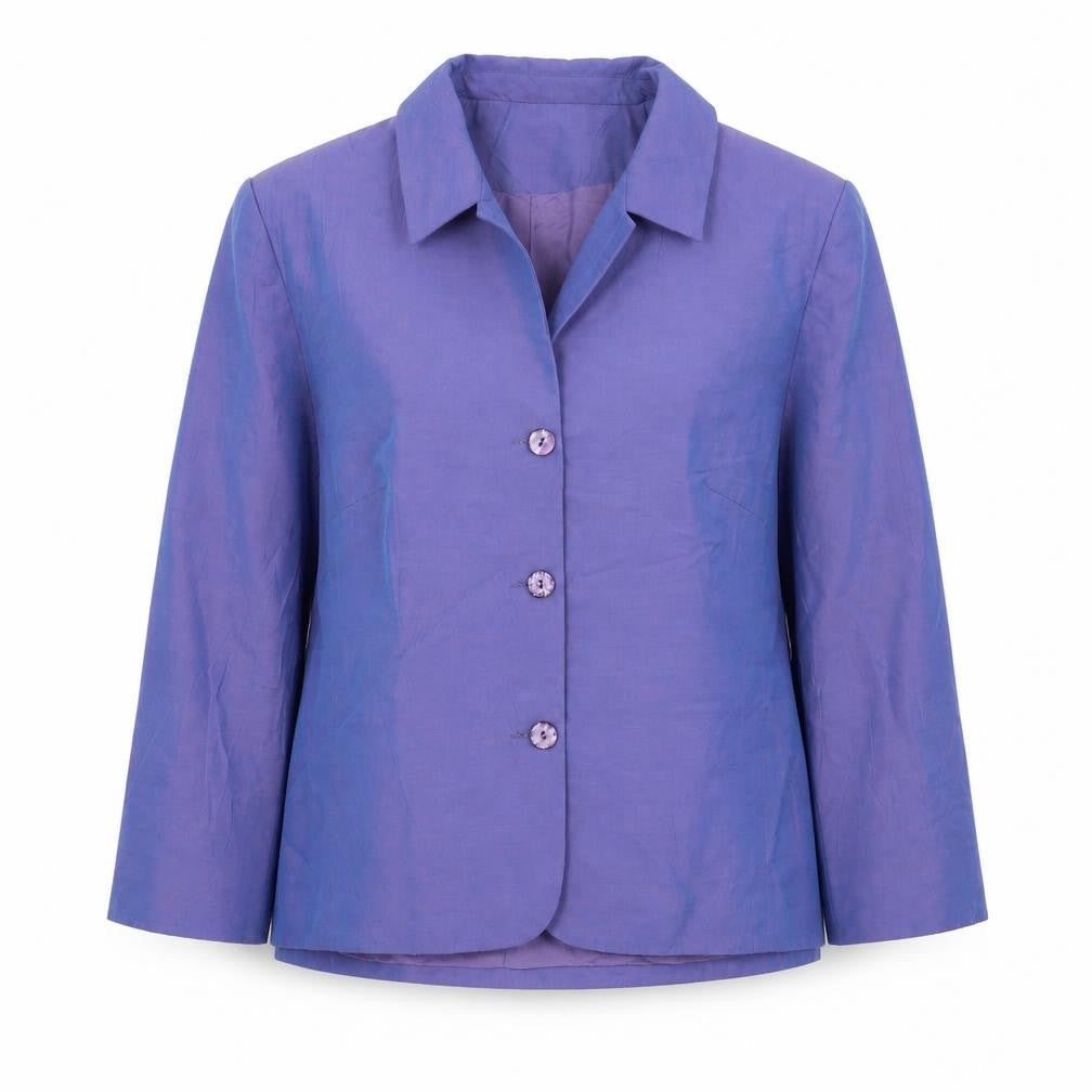 Front view of Debenhams women’s purple jacket suit jacket, size UK 16