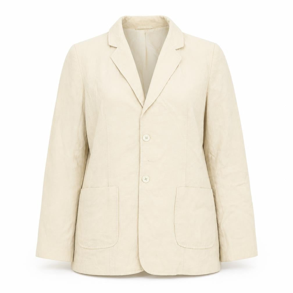 Front view of BHS women’s yellow jacket suit jacket, size UK 16