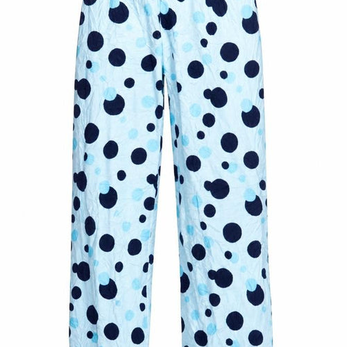 Secret Possesions Womens Blue Polka Dot  Chemise Pyjama Pants Size S