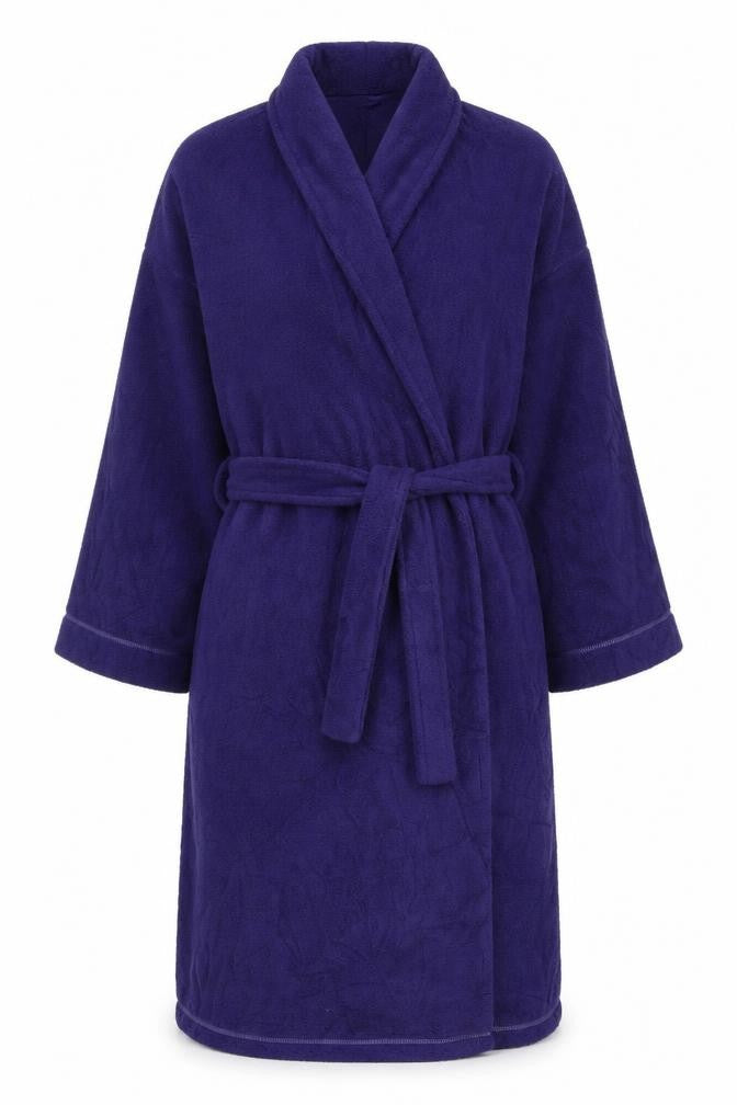 Front view of Nightwear women’s purple solid chemise robe, size UK 14