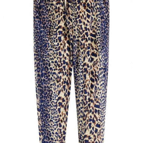 QED London Womens Beige Animal Print  Sweatpants Trousers Size M L28 in
