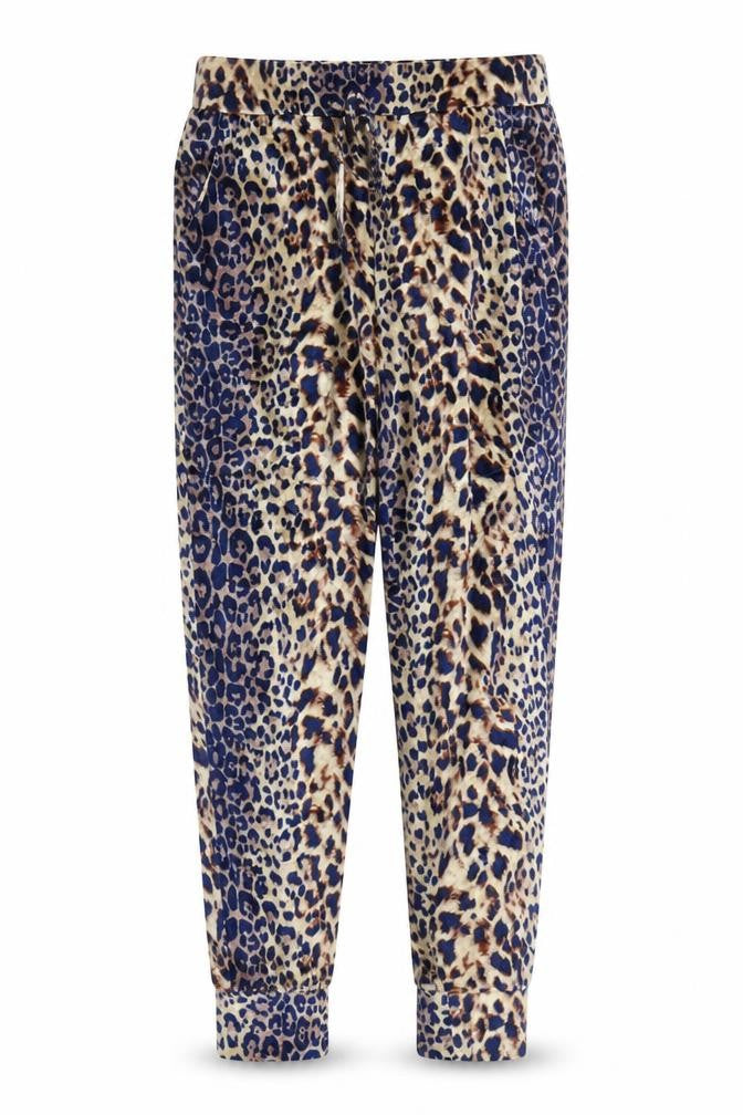 QED London Womens Beige Animal Print  Sweatpants Trousers Size M L28 in