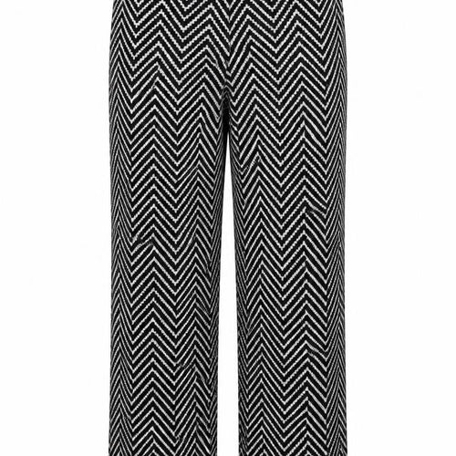 atmoshere Womens Black Geometric  Trousers  Size 12 L28 in