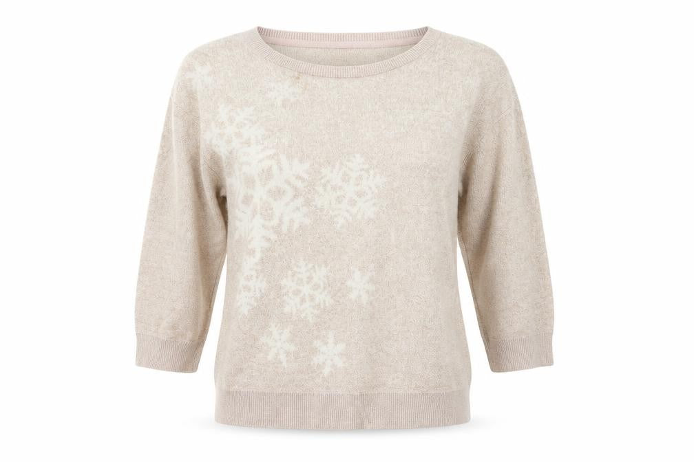 Front view of Marks & Spencer women’s pink jumper, size UK 8