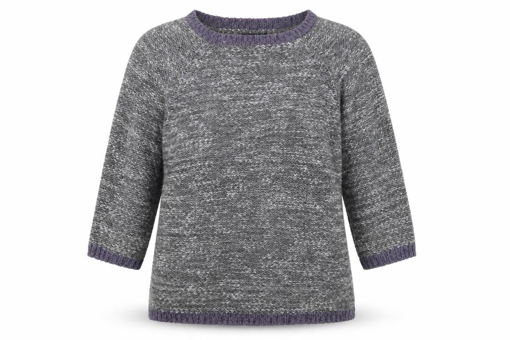 Front view of David Emanuel women’s grey jumper, size L