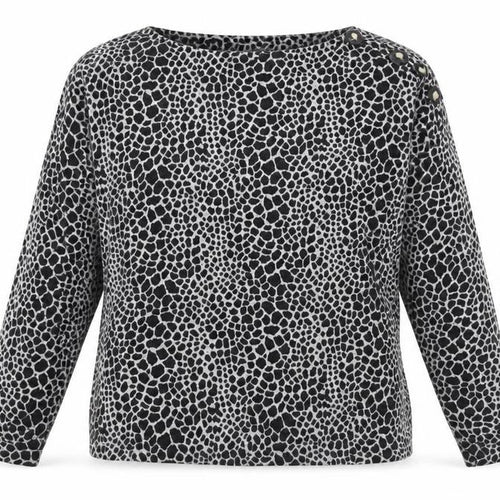 Dorothy Perkins  Womens Black Animal Print  Pullover Jumper Size 12