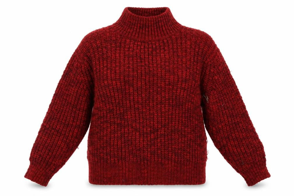 Front view of Mango women’s red jumper, size S