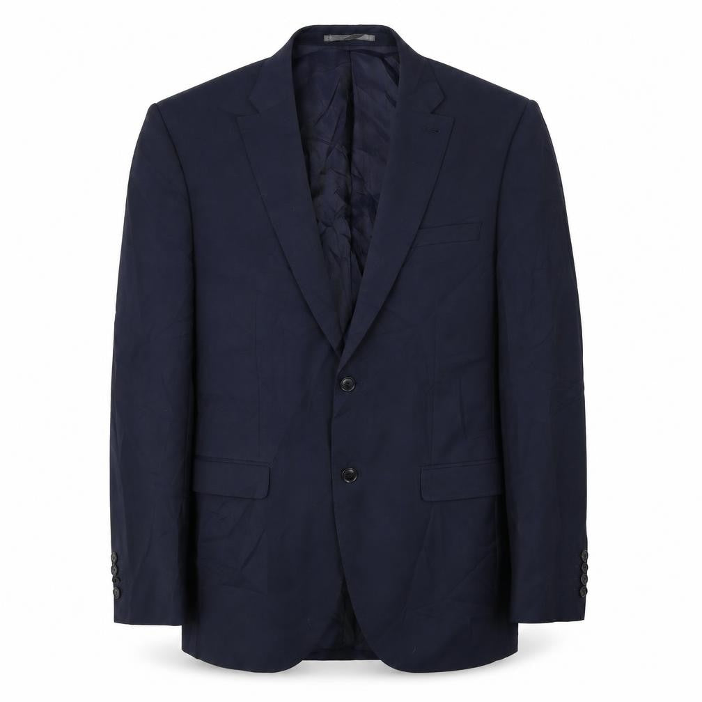 Front view of Next men’s blue tuxedo blazer, size 42