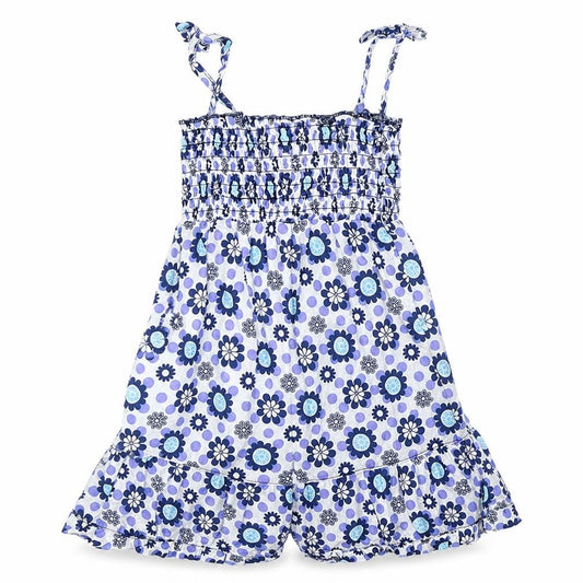 Front view of Cherokee Baby Blue Floral Fit & Flare, size 12-18, Months