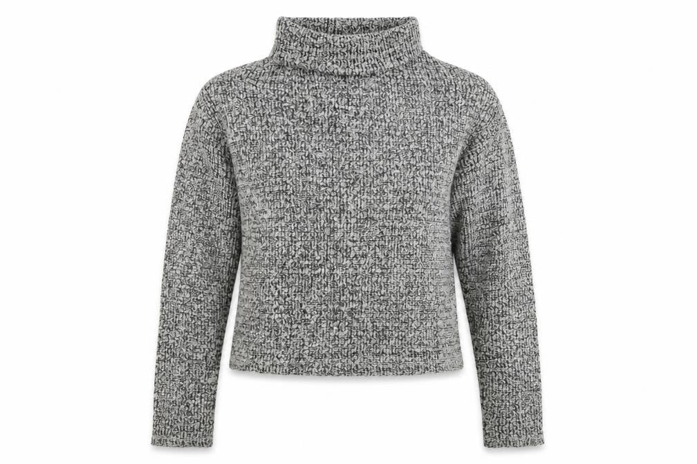 Front view of Topshop women’s grey jumper, size UK 8