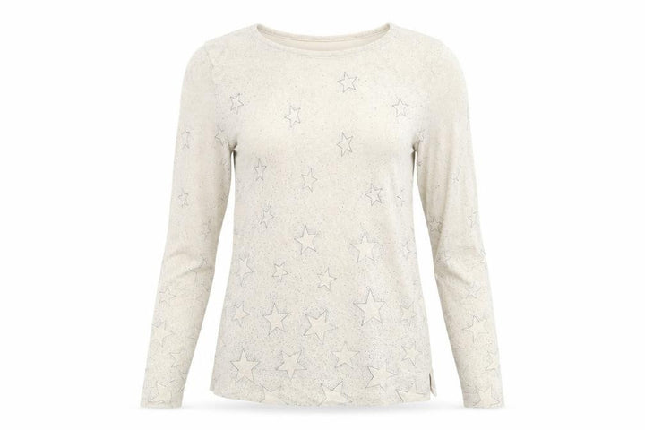 Monsoon Womens Beige Geometric Knit Pullover Jumper Size S