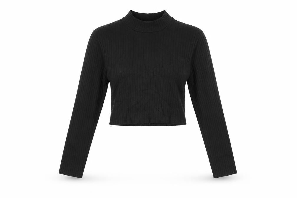 Nastygal Womens Black   Cropped T-Shirt Size 10