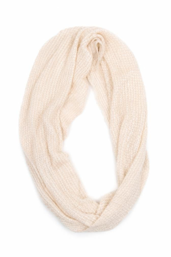 Front view of Preworn women’s pink knit shawl/wrap - stole