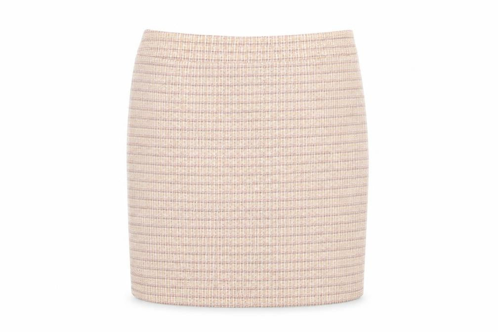 M7Co Womens Pink Check  Straight & Pencil Skirt Size 18