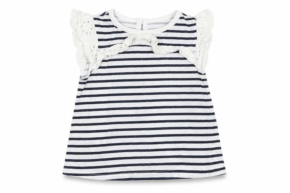 Primark Girls White Striped  A-Line  Size 6-9 Months