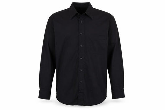 Front view of SAVATINI men’s black t-shirt, size 40