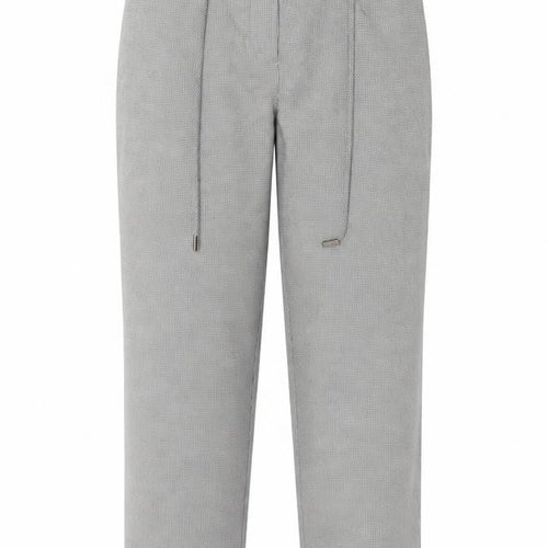 Carolina Belle Womens Grey Houndstooth  Trousers  Size L L25 in