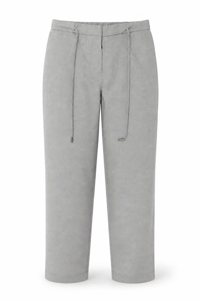 Carolina Belle Womens Grey Houndstooth  Trousers  Size L L25 in