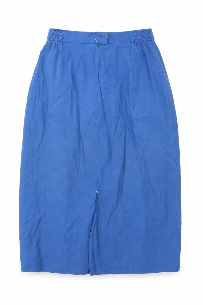 Front view of Frank Walder women’s blue straight & pencil set, size UK 24