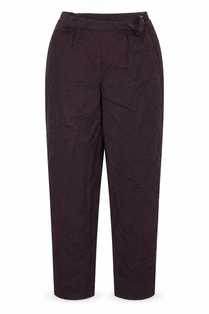 Front view of wl women’s red trousers, size UK 26, 25-inch leg