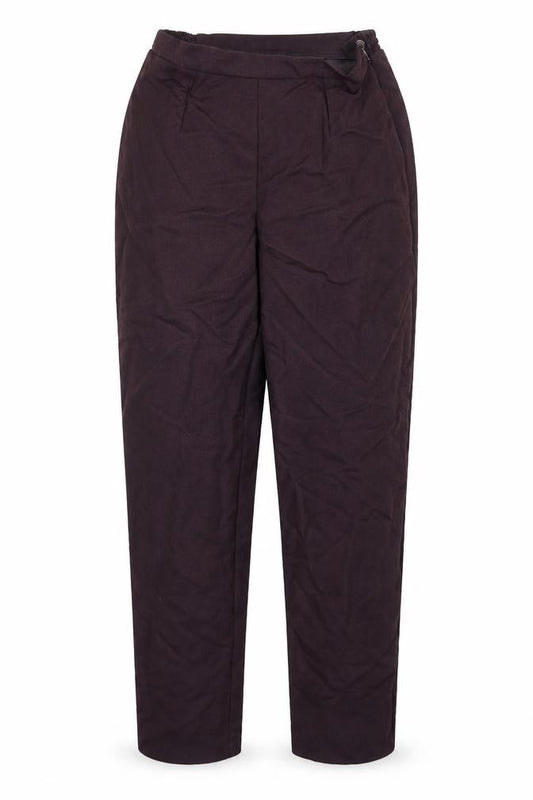 Front view of wl women’s red trousers, size UK 26, 25-inch leg