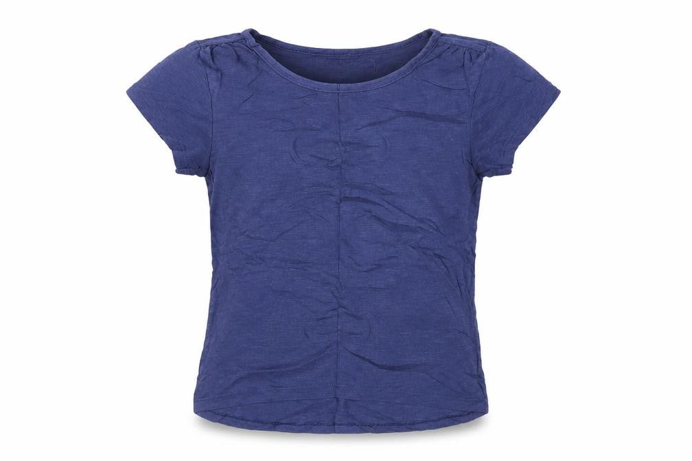 Front view of Tu girls’ blue basic t-shirt, size 6, years