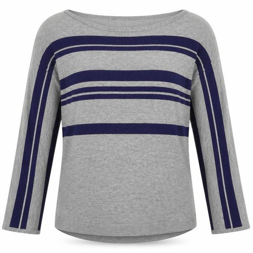 Cable & Gauge Womens Multicoloured Striped  Pullover Jumper Size M