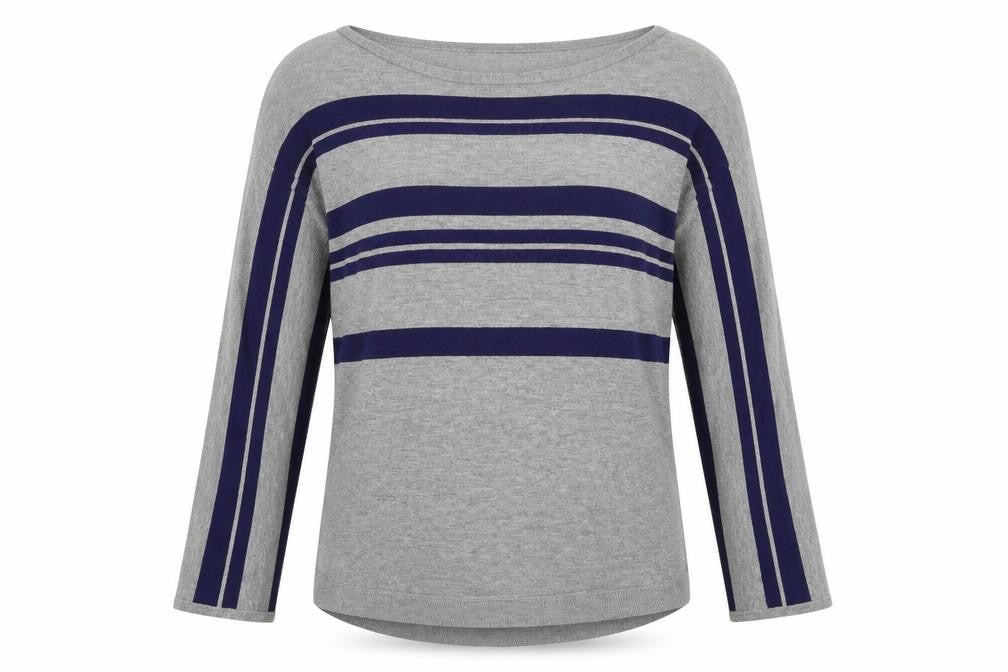 Cable & Gauge Womens Multicoloured Striped  Pullover Jumper Size M