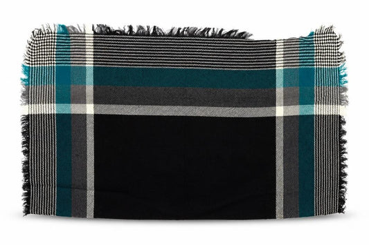 Front view of Preworn women’s multicoloured plaid shawl/wrap