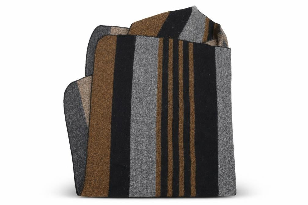Front view of Preworn women’s multicoloured striped shawl/wrap
