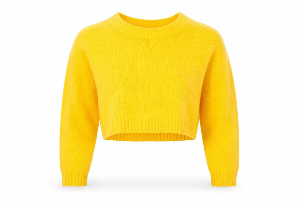 Front view of Divided women’s yellow shrug jumper, size M