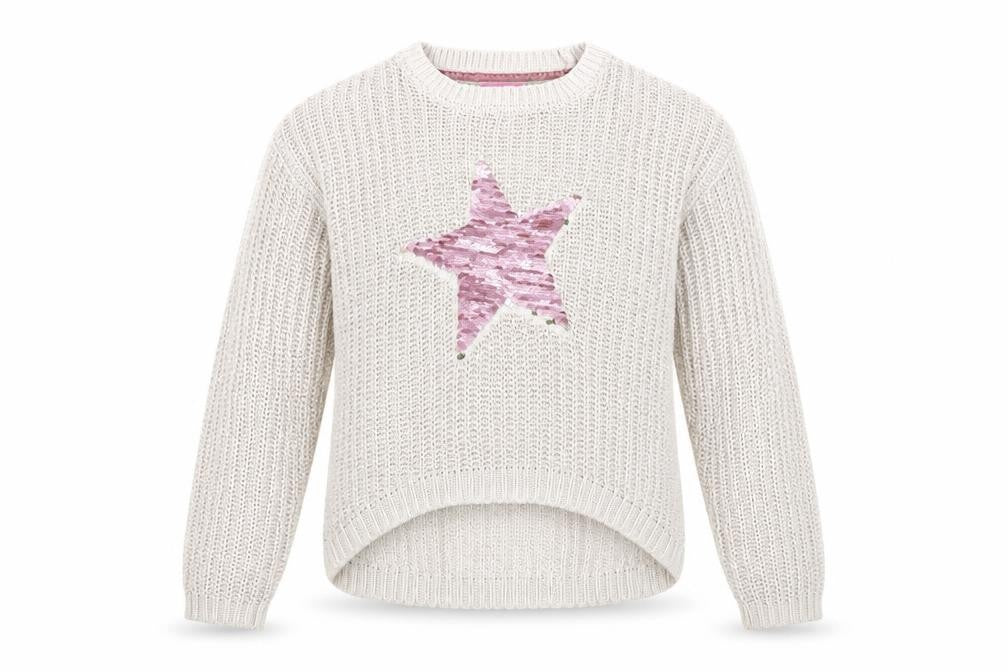 Front view of Isaac Mizrahi girls’ beige jumper, size 11-12, years