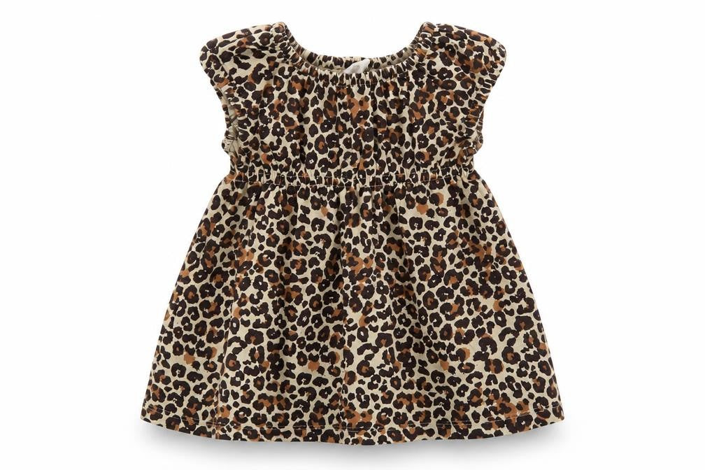 Front view of H&M Baby Brown Animal Print A-Line, size 12-18, Months