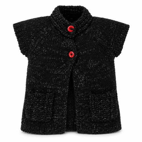 EthelAustin Girls Black  Knit Jacket Coatigan Size 5-6 Years