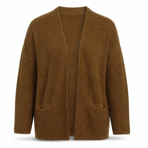 Pull&Bear Womens Brown  Knit Jacket Coatigan Size S