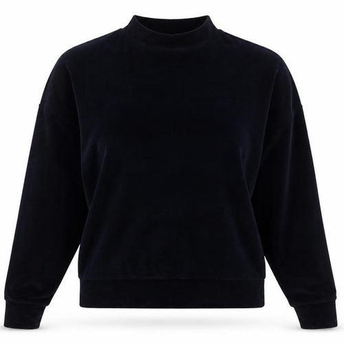 Topshop Womens Blue  Velvet Pullover Sweatshirt Size 6