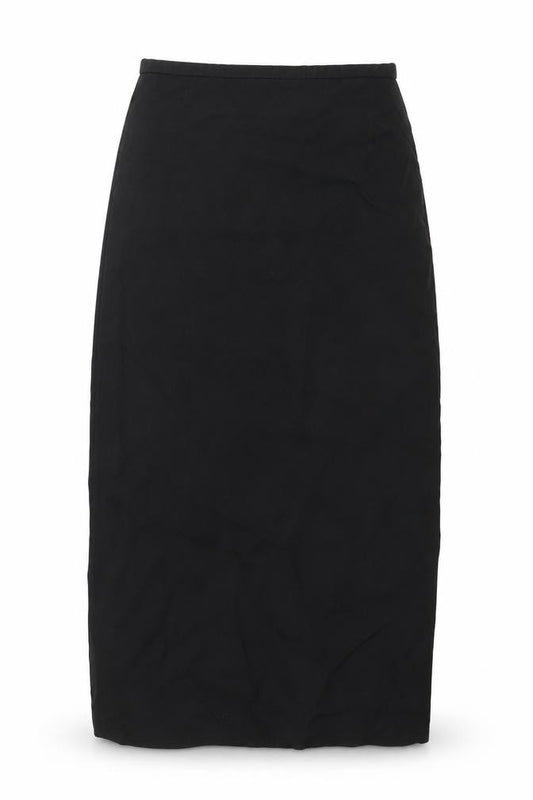 Front view of Essentials women’s black straight & pencil skirt, size UK 26, in
